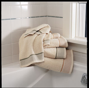 Choose bath towels made from unbleached cotton and natural dyes. Real Goods offers natural towels from $10 to $38 and organic cotton towel sets for $48. (800) 762-7325, realgoods.com.